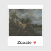 Jacob van Ruisdael - Brug met een Sluis Sticker (Vel)