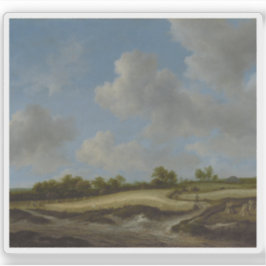 Jacob van Ruisdael - Landschap met een Korenveld Sticker