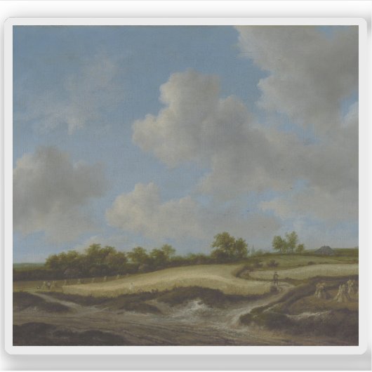 Jacob van Ruisdael - Landschap met een Korenveld Sticker (Voorkant)