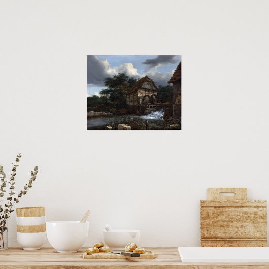 Jacob van Ruisdael Two Watermills Poster (Keuken)
