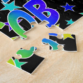 "JACOB" Voornaam, geun "HAPPY BIRTHDAY" Legpuzzel (Zijkant)