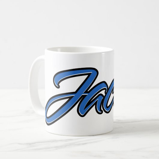 Jacob Vorname Name blue Tasse Kaffeetasse Koffiemok (Voorkant links)