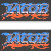 Jacob Vorname Name Graffiti Aufkleber Sticker (Voorkant)