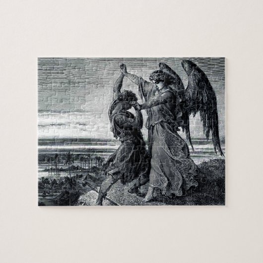 Jacob Wrestles with the Angel (Gen. 32:24-32) Legpuzzel (Horizontaal)