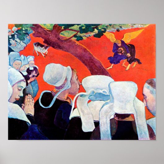 Jacob Wrestling with the Angel, Gauguin Poster (Voorkant)