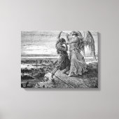 Jacob Wrestling with the Angel Gustave Dore 1855 Canvas Afdruk (Voorkant)