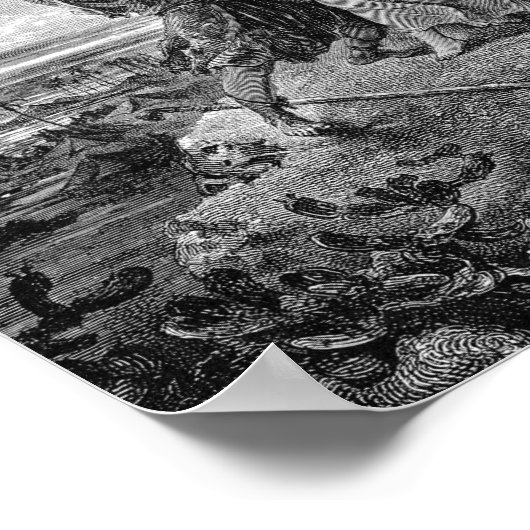 Jacob Wrestling with the Angel Gustave Dore 1855 Poster (Hoek)