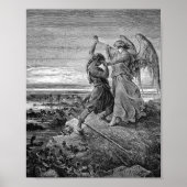 Jacob Wrestling with the Angel Gustave Dore 1855 Poster (Voorkant)
