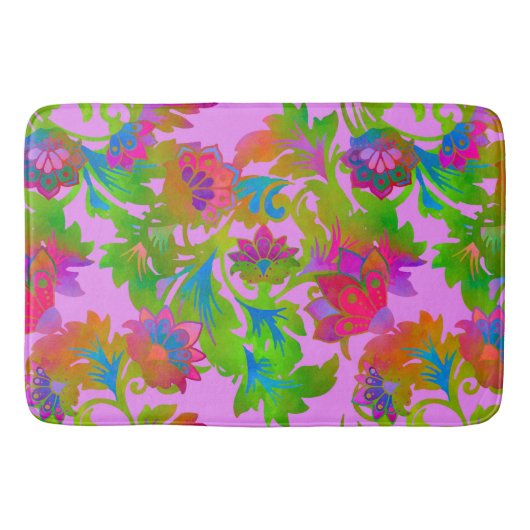 Jacobeaanse Bloem Twist Blush Badmat (Voorkant)