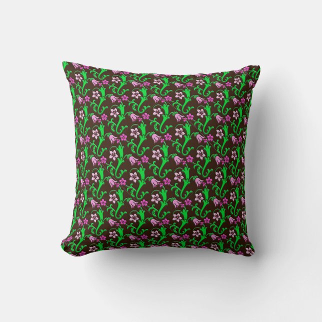 Jacobeaanse bloemen - roze, groen, chocolade kussen (Voorkant)
