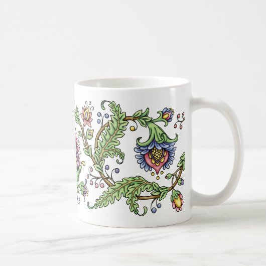 Jacobeaanse bloemenmok koffiemok (Rechts)