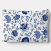 Jacobean Bloemen LG Patroon Blauw op Wit Etui (Voorkant)