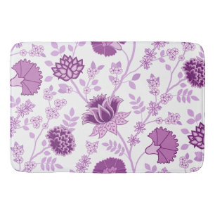 Jacobean Bloemen LG Patroon Pinks op Wit Badmat