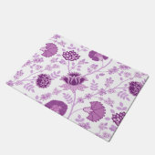 Jacobean Bloemen LG Patroon Pinks op Wit Deurmat (Schuin)