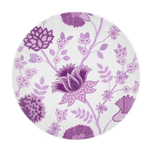Jacobean Bloemen LG Patroon Pinks op Wit Snijplank (Voorkant)