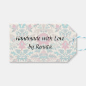 Jacobean bloemenprint cadeaulabel (Voorkant (Horizontaal))