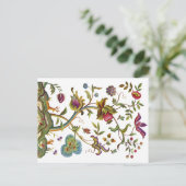 Jacobean Crewel Embroidery Tree of Life Briefkaart (Staand voorkant)