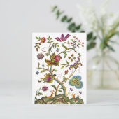 Jacobean Crewel Embroidery Tree of Life Briefkaart (Staand voorkant)