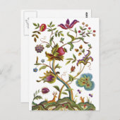 Jacobean Crewel Embroidery Tree of Life Briefkaart (Voorkant / Achterkant)