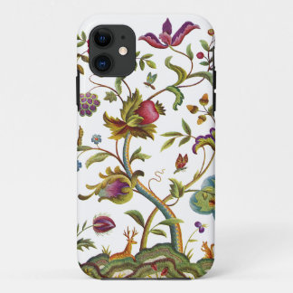 Jacobean Crewel Embroidery Tree of Life iPhone 11 Hoesje