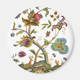 Jacobean Crewel Embroidery Tree of Life Magneet