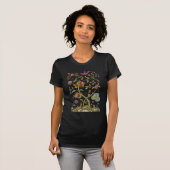 Jacobean Crewel Embroidery Tree of Life T-shirt (Voorkant volledig)