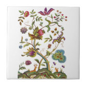 Jacobean Crewel Embroidery Tree of Life Tegeltje (Voorkant)