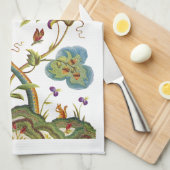 Jacobean Crewel Embroidery Tree of Life Theedoek (Quarter Fold)