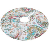 Jacobean Etnisch Bloemen Patroon Kerstboom Rok (Gekanteld)