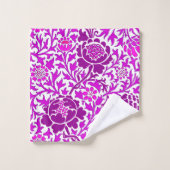 Jacobean Floral, Amethyst Paars en Lila Bad Handdoek (Wasdoekje)