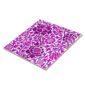 Jacobean Floral, Amethyst Paars en Lila Tegeltje (Zijkant)