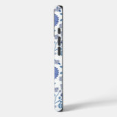 Jacobean Floral Big Pattern Blues op wit Case-Mate iPhone Case (Achterkant / Links)