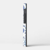 Jacobean Floral Big Pattern Blues op wit Case-Mate iPhone Case (Achterkant / Links)