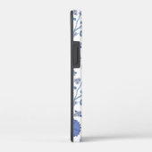 Jacobean Floral Big Pattern Blues op wit Case-Mate iPhone Case (Achterkant / Rechts)