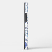 Jacobean Floral Big Pattern Blues op wit Case-Mate iPhone Case (Achterkant / Rechts)