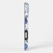 Jacobean Floral Big Pattern Blues op wit iPhone Hoesje (Rechterkant)