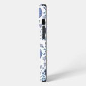 Jacobean Floral Big Pattern Blues op wit iPhone Hoesje (Linkerkant)