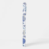 Jacobean Floral Big Pattern Blues op wit iPhone Hoesje (Rechterkant)