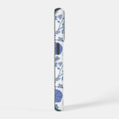 Jacobean Floral Big Pattern Blues op wit iPhone Hoesje (Rechterkant)