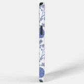 Jacobean Floral Big Pattern Blues op wit iPhone Hoesje (Rechterkant)
