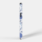 Jacobean Floral Big Pattern Blues op wit iPhone Hoesje (Rechterkant)