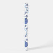 Jacobean Floral Big Pattern Blues op wit iPhone Hoesje (Rechterkant)