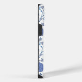 Jacobean Floral Big Pattern Blues op wit iPhone Hoesje (Rechterkant)