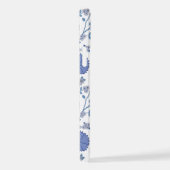 Jacobean Floral Big Pattern Blues op wit iPhone Hoesje (Rechterkant)