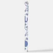 Jacobean Floral Big Pattern Blues op wit iPhone Hoesje (Rechterkant)