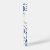 Jacobean Floral Big Pattern Blues op wit iPhone Hoesje (Linkerkant)