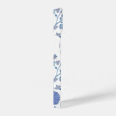 Jacobean Floral Big Pattern Blues op wit iPhone Hoesje (Rechterkant)