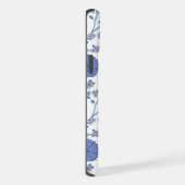 Jacobean Floral Big Pattern Blues op wit iPhone Hoesje (Rechterkant)