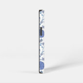 Jacobean Floral Big Pattern Blues op wit iPhone Hoesje (Rechterkant)
