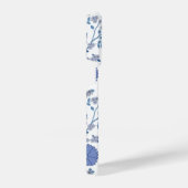 Jacobean Floral Big Pattern Blues op wit iPhone Hoesje (Rechterkant)